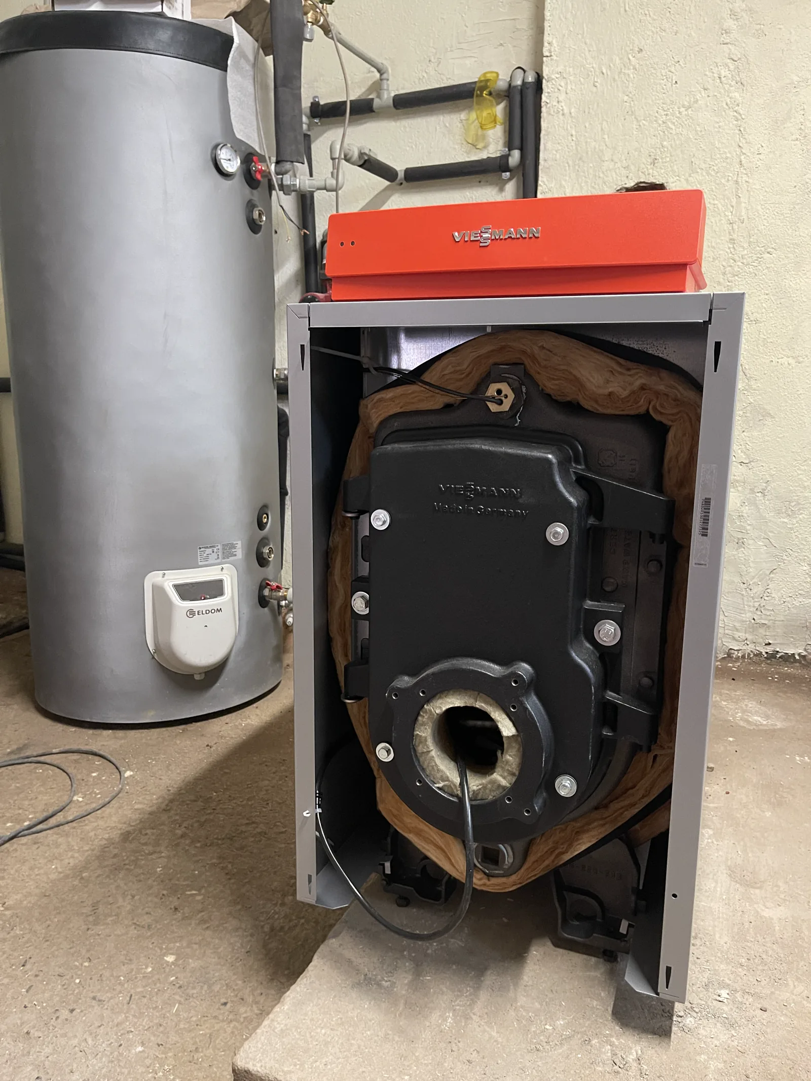 Heating boiler maintenance